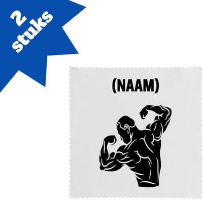 Akyol - bodybuilding met eigen naam brillendoekjes - Fitness - bodybuilder - sport - 17,8 bij 17,8 cm - 2 stuks