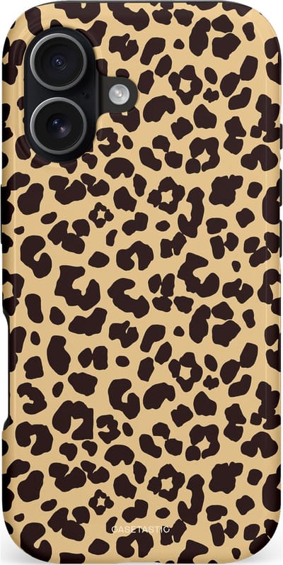 Casetastic hoesje geschikt voor Apple iPhone 17 - MagSafe - Dubbellaagse bescherming - Wild - Fashion Case - Beige Zwart