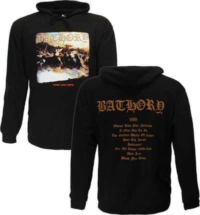 Bathory Blood Fire Death Hoodie Sweater - Officiële Merchandise - S