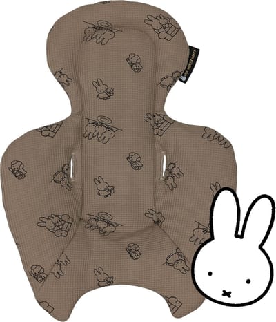 Ukje-Nijntje Verkleinkussen geschikt voor 4Moms Mamaroo 5 Rockaroo Wipstoel - Newborn Insert - Dubbelzijdig - Makkelijk Wasbaar - Perfecte Pasvorm - Zacht Katoen - Taupe Nijntje