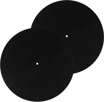 2 Stuks Platen Beschermmat, 30cm Antislip en Antistatische Viltmat voor Platenspeler en Geluidsverbetering