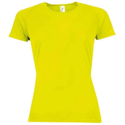 SOLS Dames/Dames Sportief Raglan T-shirt (Neon geel)
