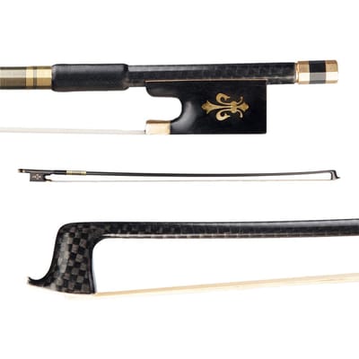 4/4 violon violon arc en Fiber de carbone bâton rond ébène grenouille prêle cheveux bien équilibrés 4 4 violin bow black
