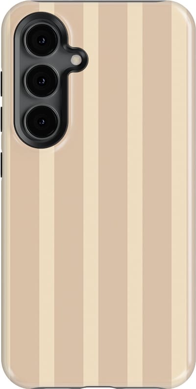 DripCase Gestreept Hoesje Samsung Galaxy S24 | Backcover met Mag | Stripes Motief | Trendy Case Samsung Galaxy S24 met Strepen Milk Blush