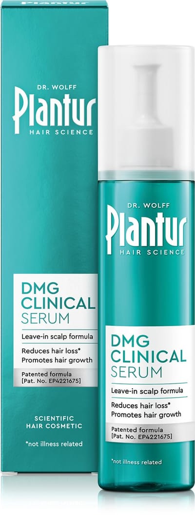 Plantur DMG Clinical Serum, 125 ml – Helpt haaruitval te verminderen & stimuleert haargroei – Met DMG & cafeïne – Dagelijkse hoofdhuidverzorging – Voor vrouwen