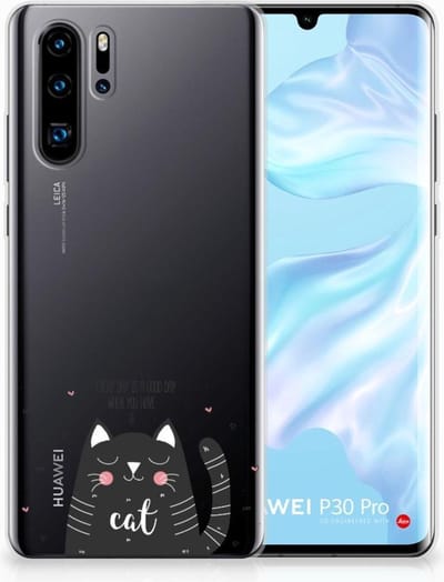 Huawei P30 Pro Telefoonhoesje met Naam Cat Good Day