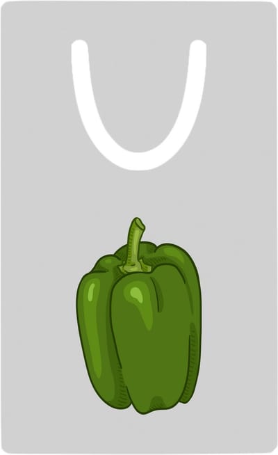 Hacebo® - Groene paprika metalen boekenlegger - Groente - Groente liefhebbers - Paprika - vruchtgroente - puntpaprika Bladwijzer boekenleggers - 7.6 cm x 5cm