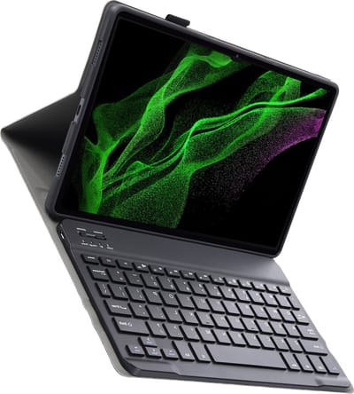 Hoesje Geschikt voor Samsung Galaxy Tab S10 Ultra Toetsenbord Hoes Book Case - Hoes Geschikt voor Samsung Tab S10 Ultra Toetsenbord Hoesje Keyboard Cover - Zwart
