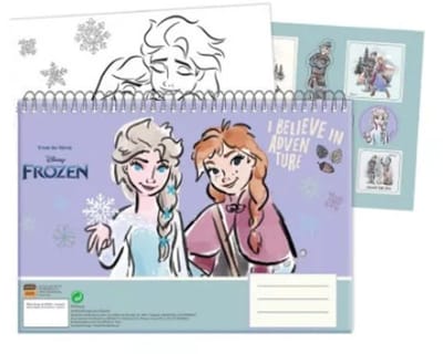 Disney Frozen Adventure A/4 spiraalschetsboek met 40 pagina's en stickers