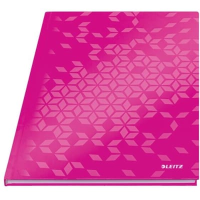 Leitz WOW notitieboek, A4 formaat, 80 geruite vellen, hardcover, FSC®-gecertificeerd, roze