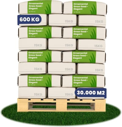 Siergazon Graszaad - Elegant (600kg, 3 ha) Organifer - Graszaad Snelkiemend - Graszaad Schaduw - Gazonzaad - Graszaden - NAK Gecertificeerd - Sterk Zelfherstellend - Jaarrond Donkergroene Kleur - Perfect voor Tuin, Park & Siertuin