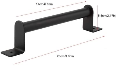 Dailygoods- Staldeurhandvat Hoogwaardige Koolstofstaal - Deurgreep Zwart - Handgreep Buiten - Schuifdeurhandvat - Vintage Stijl - Eenvoudig te Installeren