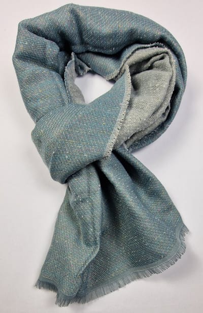 Wintersjaal met gekleurde glitters en 2 kanten / kleuren