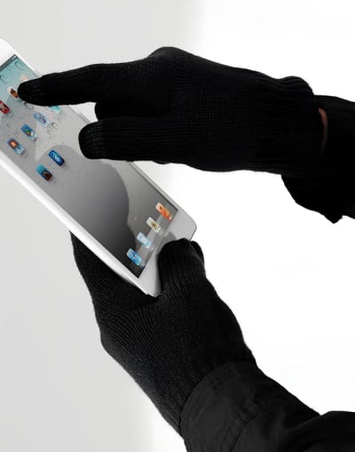 Touchscreen smart gloves zwart - Warme handschoenen met touchscreen vingers - Handschoenen winter S/M heren en dames - 100% poly acryl (zacht aanvoelend) - Touch screen handschoenen zwart