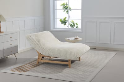 Zitzak - Witte corduroy zitzak volwassenen - Grote lounge fauteuil ribstof-Eenpersoons zitzak - 100x120x76cm- Ergonomisch- Woonkamer Wit
