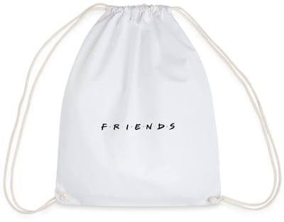 Friends Logo Zwart Gymtas