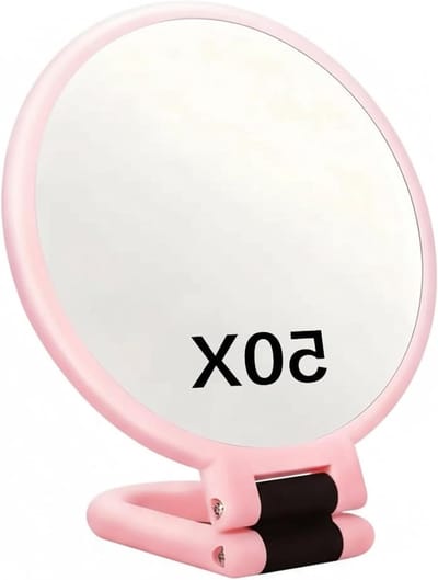 Vergrootglas Make-up Spiegel - Dubbelzijdige Spiegel - Gedetailleerde Verzorging - 50x Vergroting - 135 x 24 cm - Wit
