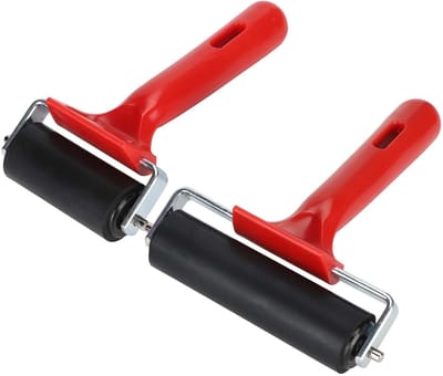 Dailygoods- Verfroller Rubberen - Kunststof Handvat - Antislip Handgreep - Duurzaam Roestvrij Staal - Gladde Dekking - Eenvoudige Toepassing - Verfrollerborstel