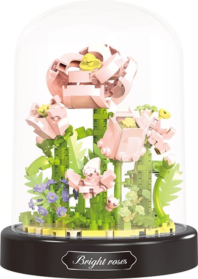 Balody Pink Roses/Roze Rozen - 16346 - Nanoblocks / miniblocks - Bouwpakket - Hobby - 3D puzzel - 365 bouwsteentjes