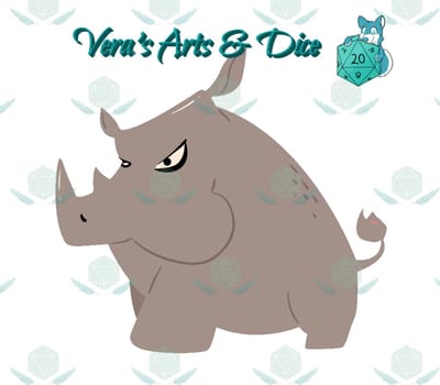 Neushoorn Sticker - Steppe Dieren - Schattige Neushoorns Zoogdieren Stickers - Handgemaakte Stickers - Journaling - Bullet Journal - Scrapbooking - Leuke Stickers - Laptop Sticker - Telefoon Sticker - Cute - Dier - Lief - Schattig - Wilde Dieren