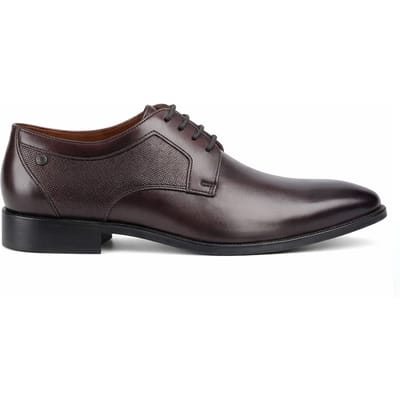Base London Dome Heren Derby Schoenen Bruin