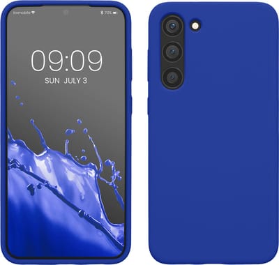 kwmobile telefoonhoesje geschikt voor Samsung Galaxy S23 Plus - Hoesje met siliconen coating - Smartphone case in Baltisch blauw