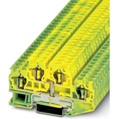 Phoenix Contact 3036039 Doorgangsserieklem 6.2 mm Spanveer Groen, Geel 50 stuk(s)