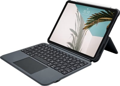 Macally IPKBCASEA11 11-inch iPad Air (M4/2026, M3/2025, M2/2024) toetsenbord folio hoes - Toetsenbord met verlichte toetsen en groot intuïtief touchpad - Vormvaste hoes - Verstelbare standaard - Alle onderdelen zijn afneembaar!