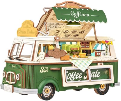 Dailygoods- 3D-puzzel modelbouwset - 3D-houten puzzel voor volwassenen - miniatuur modelbouwpakket - knutselset voor boekenhoeken - creatief cadeau-idee - inclusief montagehandleiding