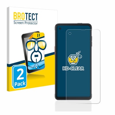 BROTECT - Screenprotector voor Samsung Galaxy XCover Pro - Folie Beschermfolie transparant 2 Stuks