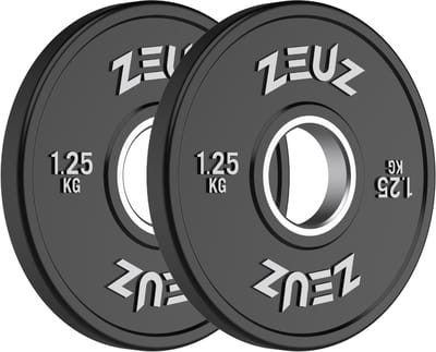 ZEUZ Halterschijf 2 Stuks 1.25 KG – 2.5 KG Gewichten Set – voor 50 mm Halter – Metaal & Rubber - 1,25 Schijf