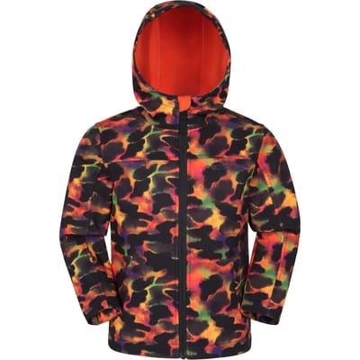 Mountain Warehouse Kinder/Kinder Exodus II Camouflage Waterafstotend Soft Shell Jasje (Rood)