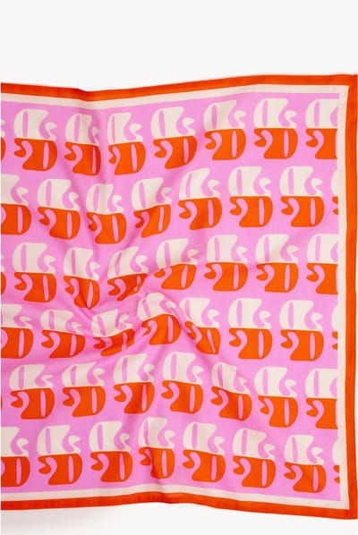 Dogguo Dl-Bandana - Hondenkleding - 55x55 cm Oranje Pink Beige Voor Honden
