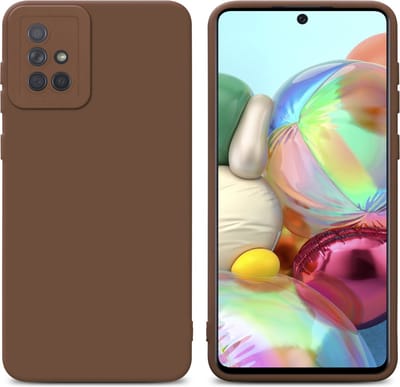 Cadorabo Hoesje geschikt voor Samsung Galaxy A71 4G in FLUID BRUIN - Beschermhoes gemaakt van flexibel TPU silicone Cover Fluid Case