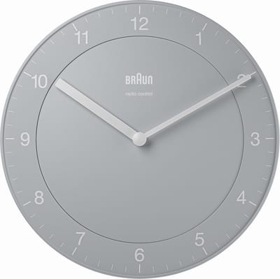 Braun BC06G-DCF - Wandklok - Radiogestuurde tijdsaanduiding - Analoog - Grijs