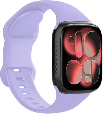 Horloge Band Geschikt voor Apple Watch 1, 2, 3, 4, 5, 6, 7, 8, 9, 10, 11, SE - 42/44/45/46 mm Bandje Siliconen Verstelbaar - Violet