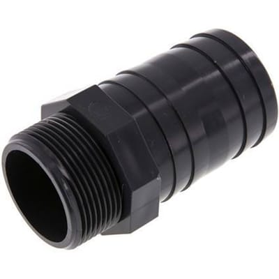 50 mm & G1-1/2'' PVC-U Slangpilaar Buitendraad 99mm EN 1452-3 [2 Stuks]