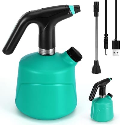 Oplaadbare elektrische sproeifles van 2 liter met verlengstang voor tuinieren en schoonmaken, ideaal voor planten en tuinonderhoud