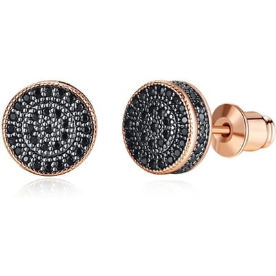 5 Stijlen Elegante Natuurlijke Zwarte Zirconia Oorbellen Studs Voor Vrouwen Roségoud Hoge Kwaliteit Dagelijkse Fijne Sieraden black