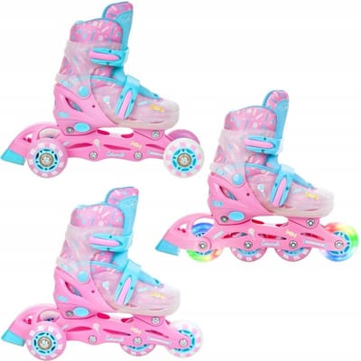 Raven Caramell 3-in-1 skates/rolschaatsen maat 34-37 LED-wiel