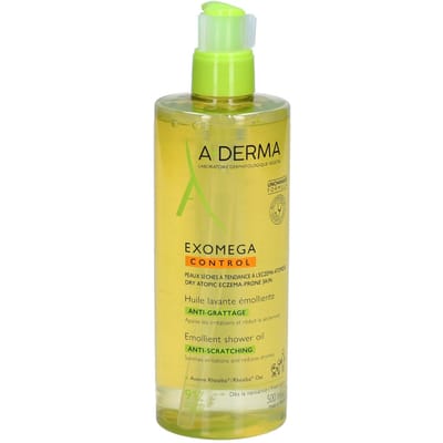 A-Derma Exomega Control Emolliërende anti-jeuk Wasolie | Droge huid met neiging tot atopisch eczeem 500 Olie