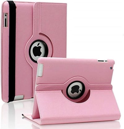 Hoes geschikt voor iPad 5 / 6 / Air 1 / Air 2 - 360° draaibare Bookcase - Roze