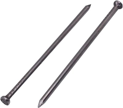400 Stuks Constructie Spijkers 1,8 x 60 mm Platte Kop Ijzeren Spijkers voor Houtbewerking
