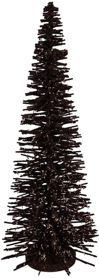 Clayre & Eef Kerstdecoratie Beeld Kerstboom Ø 20x50 cm Bruin Hout