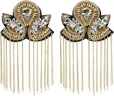 Stijlvolle Gouden Epauletten met Kwastjes voor Mannen - Perfect voor Militaire Kostuums, Halloween Cosplay en Theater Shows