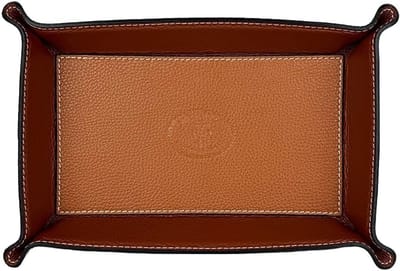 Famanu - Tassenlade gemaakt in Italië, Inleglade voor de ingang Leeg Modern Design Rechthoekig Groot (Bruin)