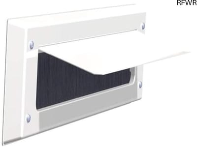 RFWR® Binnenbriefplaat Kunststof met Klep - 84x340 mm - Tochtwerend en Ventilerend
