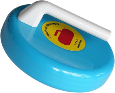 Shuffleboard Pucks - Tafel Curling Set - Ontwikkelend Spel - Robuuste ABS Constructie - 11 cm Doorsnede - Luchtblauw