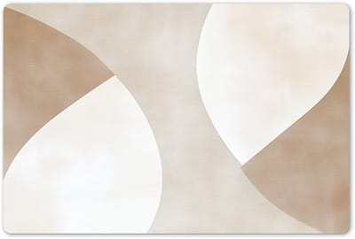 Placemats 45x30 cm - Placemat kunststof - 1 stuk - Bruin - Japandi - Abstract - Borden onderleggers - Decoratie voor op tafel - Keuken tafeldecoratie accessoires - Vinyl onderlegger - Tafelversiering