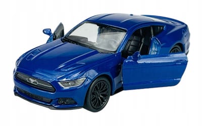 Welly 2015 Ford Mustang GT Metaal Modelauto 1:34 Blauw